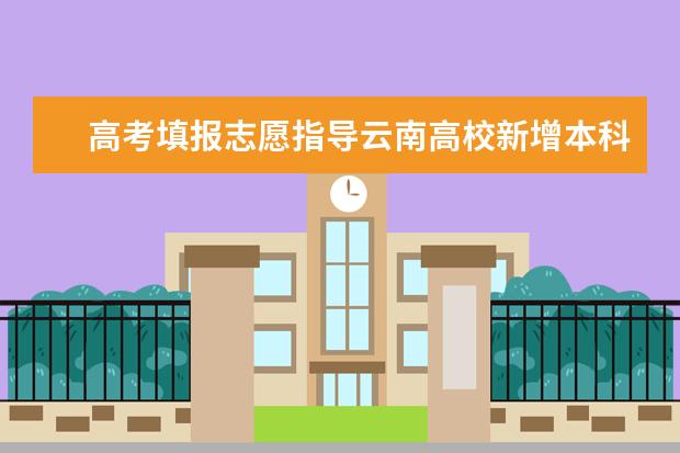 高考填报志愿指导云南高校新增本科专业名单