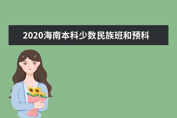 2020海南本科少数民族班和预科班投档分数线一览表