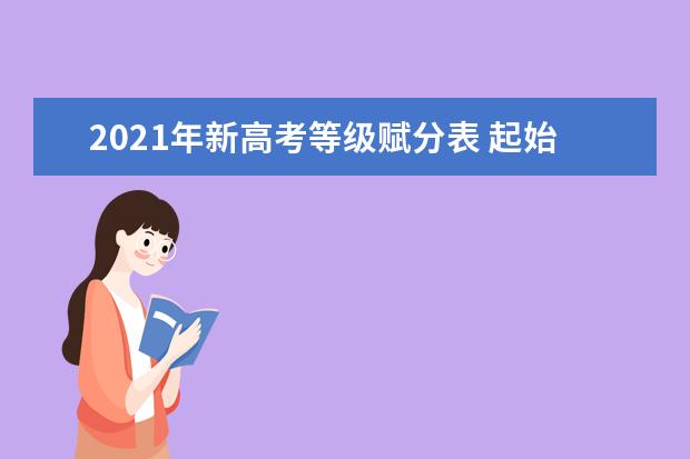 2021年新高考等级赋分表 起始分规则与转换公式