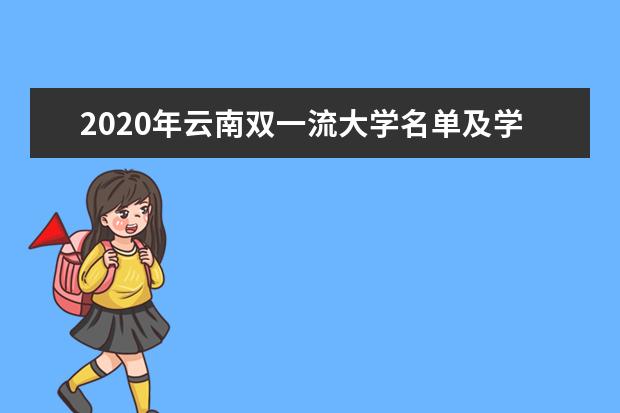 2020年云南双一流大学名单及学科有哪些