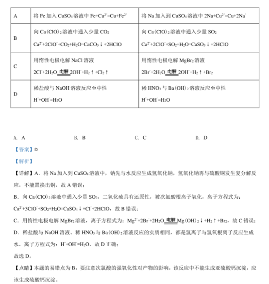 2020河北衡水高考押题冲刺模拟化学试卷【含答案】