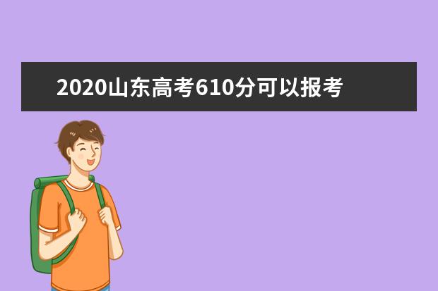 2020山东高考610分可以报考的大学有哪些