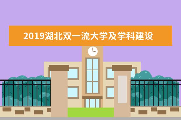 2019湖北双一流大学及学科建设名单