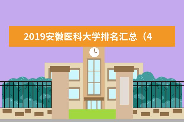 2019安徽医科大学排名汇总（4所）