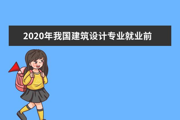 2020年我国建筑设计专业就业前景