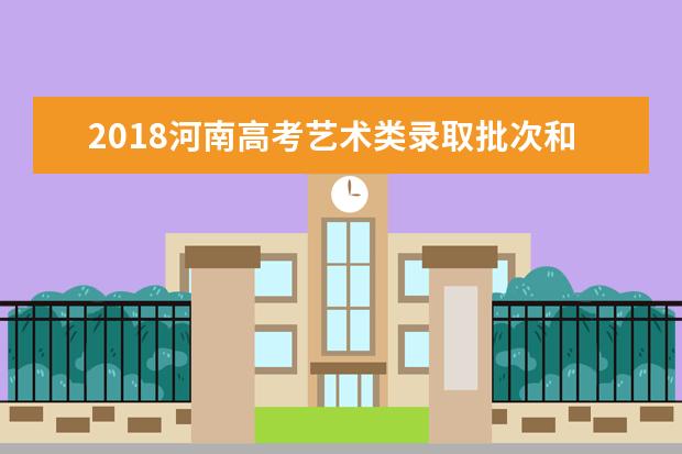 2018河南高考艺术类录取批次和志愿设置