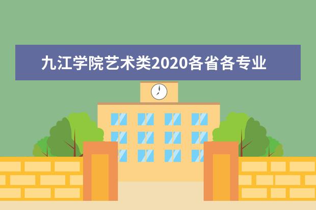 九江学院艺术类2020各省各专业录取分数线及录取人数