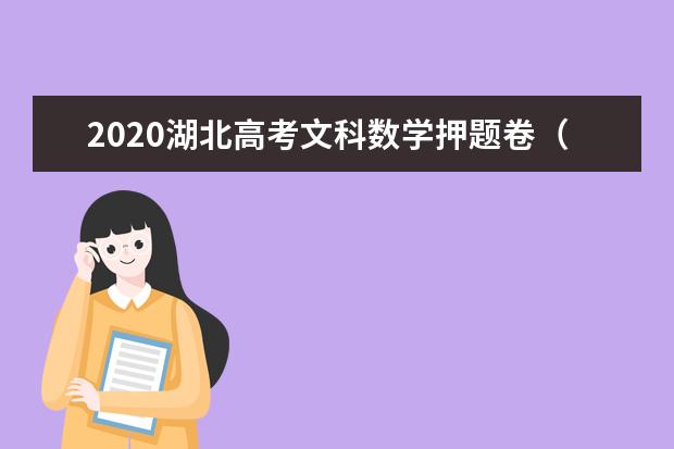 2020湖北高考文科数学押题卷（含答案）