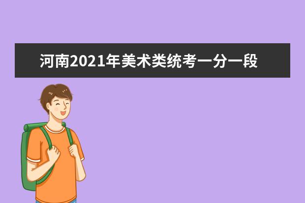 河南2021年美术类统考一分一段表