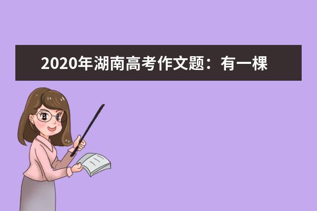 2020年湖南高考作文题：有一棵大树