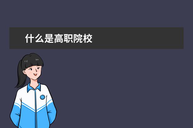 什么是高职院校