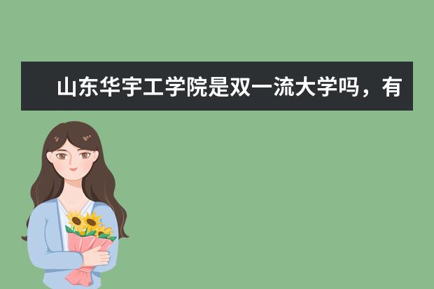 山东华宇工学院是双一流大学吗，有哪些双一流学科？