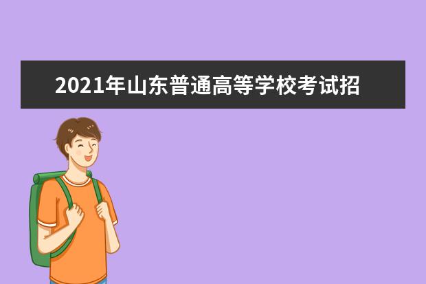 2021年山东普通高等学校考试招生（夏季高考）工作：招生计划