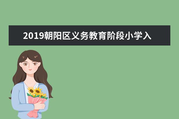 2019朝阳区义务教育阶段小学入学须知及入学登记流程一览表