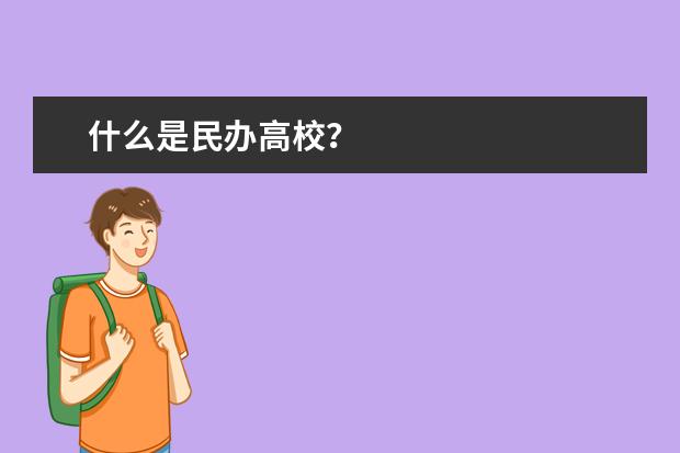什么是民办高校？