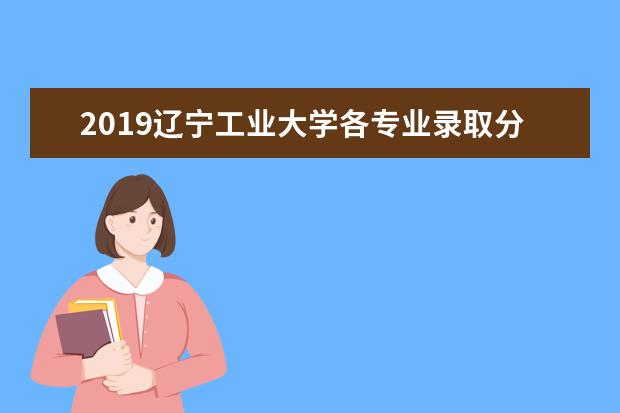 2019辽宁工业大学各专业录取分数线汇总