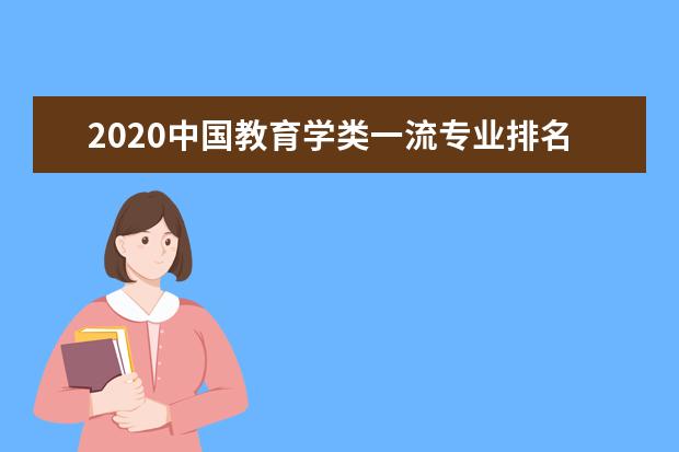 2020中国教育学类一流专业排名