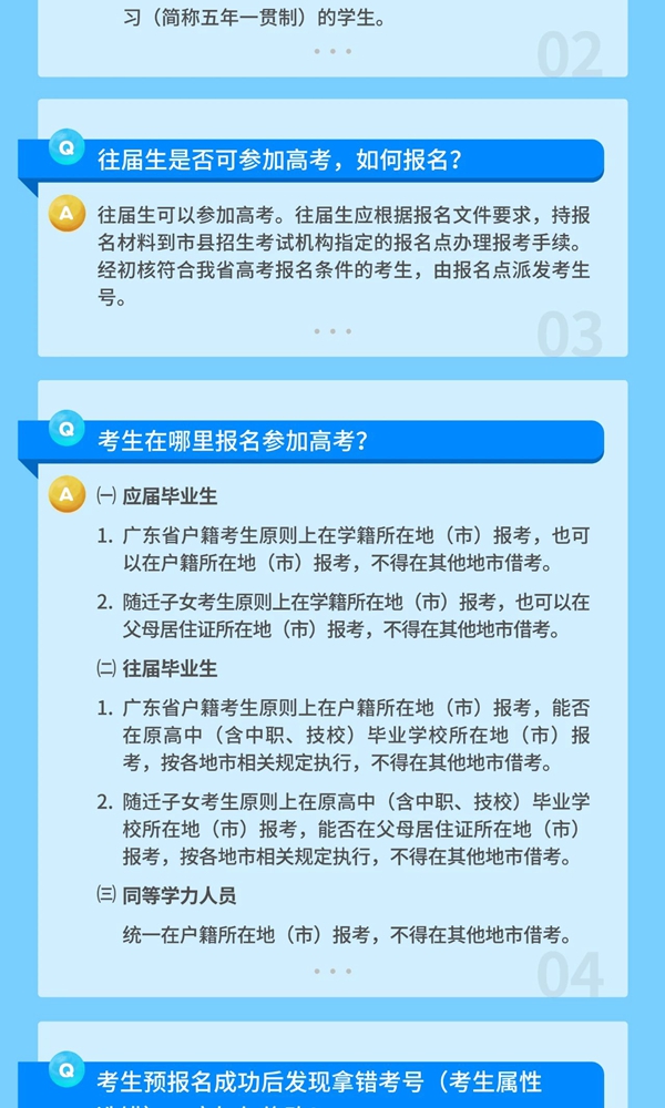 2021年广东高考综合改革问答—报名篇