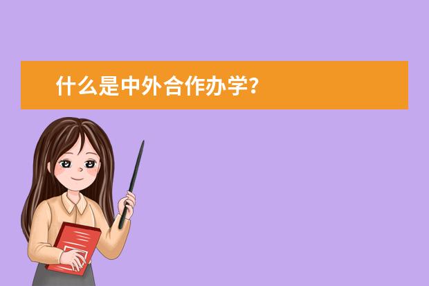 什么是中外合作办学？