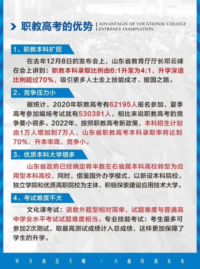 2021年山东职教（春季）高考政策解析