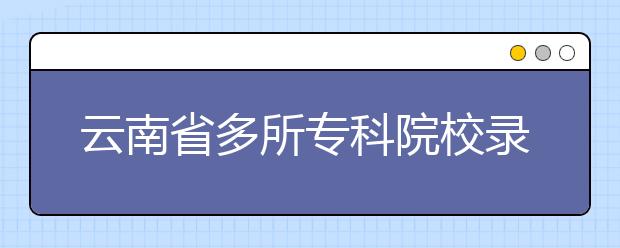 云南省多所专科院校录取线超本科