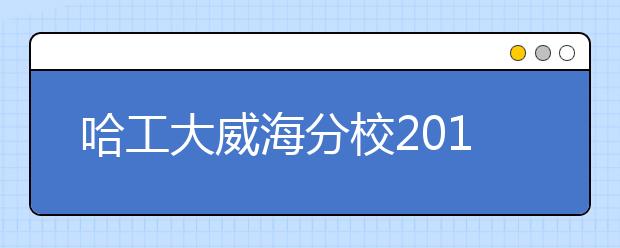 哈工大威海分校2012年录取结果查询
