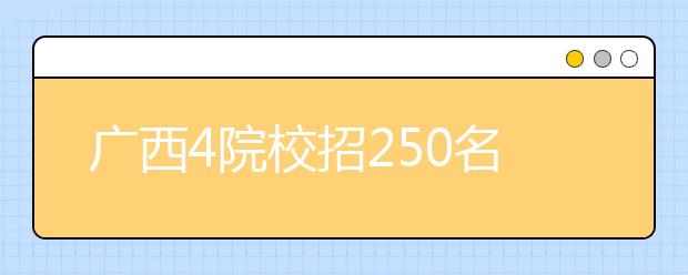 广西4院校招250名医学定向生 分数需上二本线 