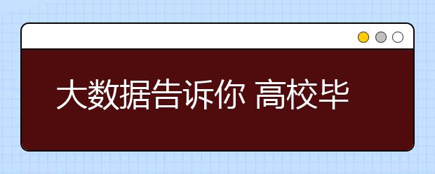 大数据告诉你 高校毕业生自主创业偏爱啥?