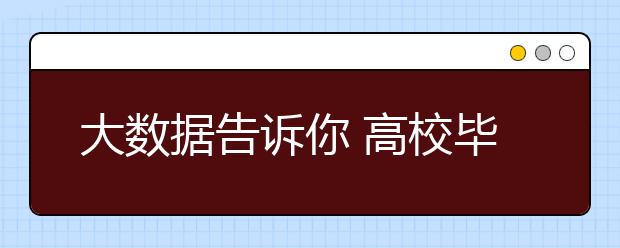 大数据告诉你 高校毕业生自主创业偏爱啥？