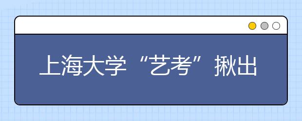 上海大学“艺考”揪出16个“枪手”