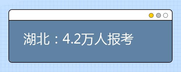 湖北：4.2万人报考湖北美术学院 报名人数再创新高