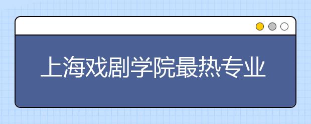 上海戏剧学院最热专业本周末招生开考预招25人 