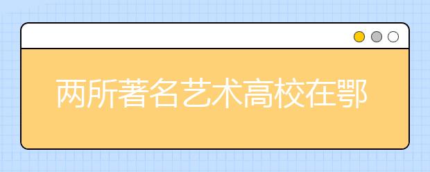 两所著名艺术高校在鄂招考 报名考试时间已确定