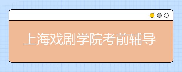 上海戏剧学院考前辅导班寒冬大热