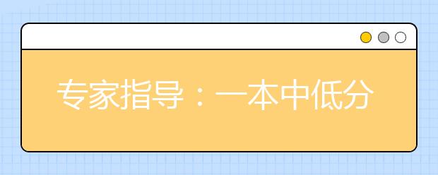 专家指导：一本中低分段考生志愿填报案例分析