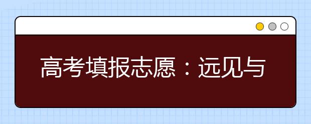 高考填报志愿：远见与想象力