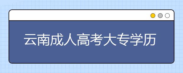 云南成人高考大专学历能报考教师资格证吗