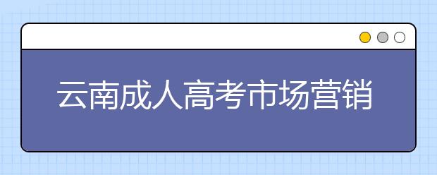 云南成人高考市场营销专业就业前景怎么样