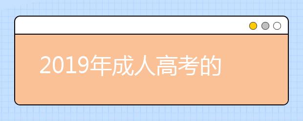 2019年成人高考的热门专业有哪些?