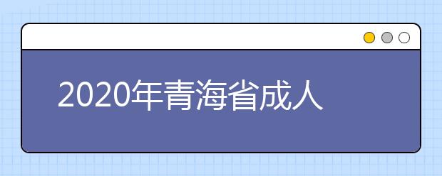2020年青海省成人高考报名官方网站汇总