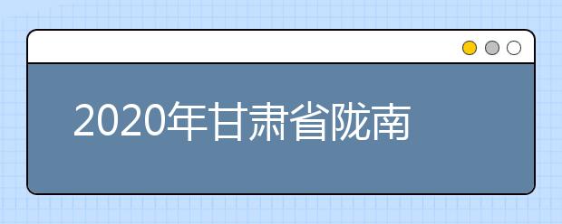 2020年甘肃省陇南地区成人高考报名官方网站