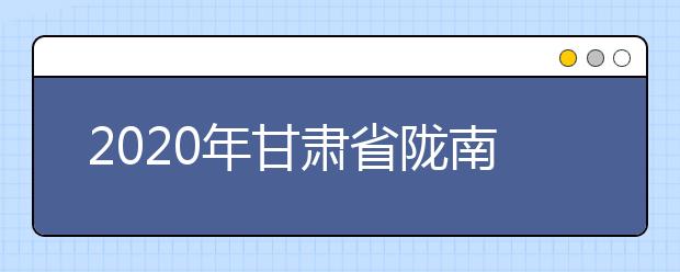 2020年甘肃省陇南地区成人高考报名官方网站