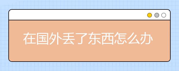 在国外丢了东西怎么办 如何有效防止盗窃