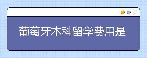 葡萄牙本科留学费用是多少