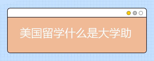 美国留学什么是大学助学金