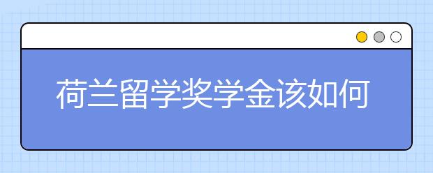 荷兰留学奖学金该如何申请?