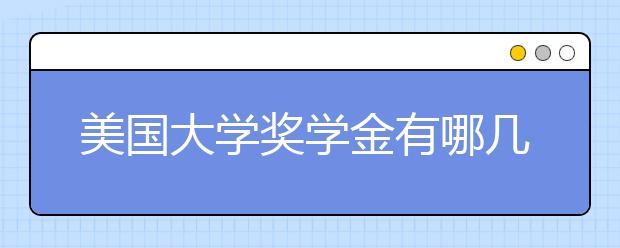 美国大学奖学金有哪几种？