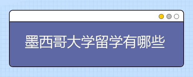 墨西哥大学留学有哪些好处