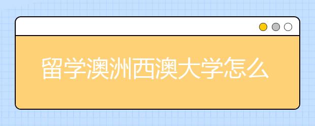 留学澳洲西澳大学怎么样