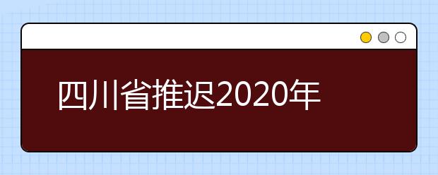 四川省推迟2020年部分特殊类型招生专业校考公告